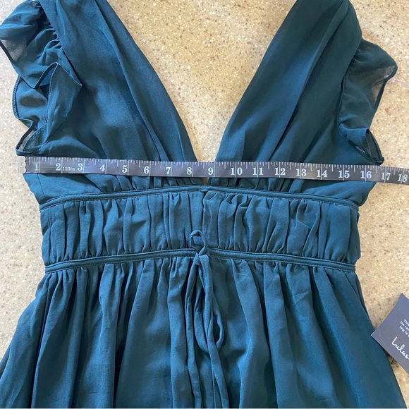 Lulus I'm All Yours Emerald Green Ruffled Maxi Dress - Picture 4 of 14